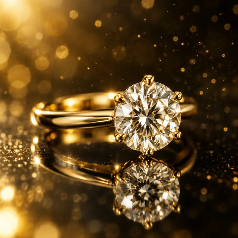 Diamond solitaire ring